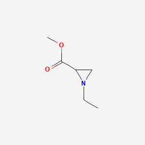 molecular formula C6H11NO2 B593280 Methyl 1-ethylaziridine-2-carboxylate CAS No. 131563-72-9