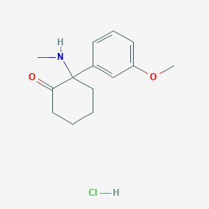 molecular formula C14H20ClNO2 B593283 2-(3-Methoxyphenyl)-2-(methylamino)cyclohexanone hydrochloride CAS No. 1781829-56-8