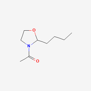 molecular formula C9H17NO2 B593287 3-Acetyl-2-butyloxazolidine CAS No. 138531-20-1