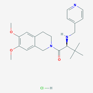 (2S)-1-(3,4-Dihydro-6,7-dimethoxy-2(1H)-isoquinolinyl)-3,3-dimethyl-2-[(4-pyridinylmethyl)amino]-1-butanone hydrochloride