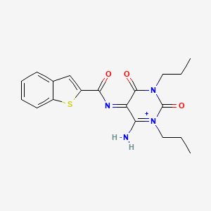 N-(4-amino-2,6-dioxo-1,3-dipropylpyrimidin-3-ium-5-ylidene)-1-benzothiophene-2-carboxamide