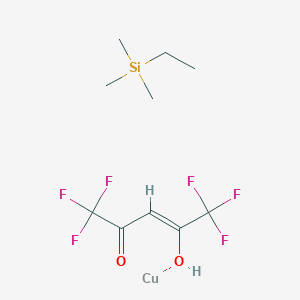 molecular formula C10H14CuF6O2Si B593332 COPPER I / II HEXAFLUOROPENTANEDIONATE - VINYLTRIMETHYLSILANE COMPLEX CAS No. 139566-53-3