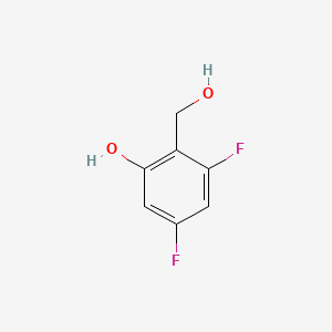 molecular formula C7H6F2O2 B593337 3,5-Difluoro-2-(hydroxymethyl)phenol CAS No. 136516-72-8