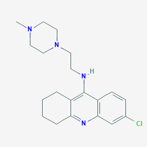 molecular formula C20H27ClN4 B593339 6-氯-N-[2-(4-甲基哌嗪-1-基)乙基]-1,2,3,4-四氢吖啶-9-胺 CAS No. 1411646-44-0