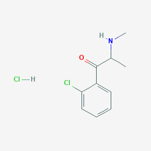 molecular formula C10H12ClNO ? HCl B593340 2-Chloromethcathinone (hydrochloride) CAS No. 90869-66-2