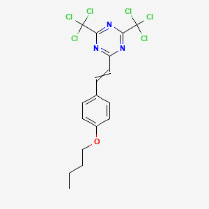 molecular formula C17H15Cl6N3O B593343 2-[2-(4-Butoxyphenyl)ethenyl]-4,6-bis(trichloromethyl)-1,3,5-triazine CAS No. 139545-38-3