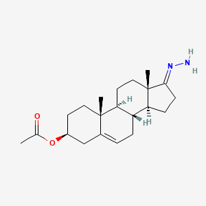 molecular formula C21H32N2O2 B593360 Androst-5-en-17-one, 3-(acetyloxy)-, 17-hydrazone, (3beta)- CAS No. 122914-94-7