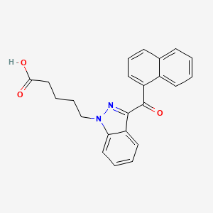 molecular formula C23H20N2O3 B593369 THJ2201 N-pentanoic acid metabolite (CRM) CAS No. 1850409-18-5