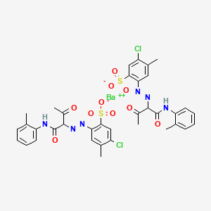 Benzenesulfonic acid, 5-chloro-4-methyl-2-((1-(((2-methylphenyl)amino)carbonyl)-2-oxopropyl)azo)-, barium salt (2:1)