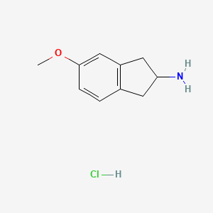 molecular formula C10H14ClNO B593378 5-甲氧基-2,3-二氢-1H-茚-2-胺盐酸盐 CAS No. 81593-54-6