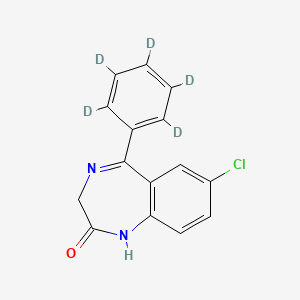 molecular formula C15H11ClN2O B593387 Desmethyldiazepam-d5 CAS No. 65891-80-7
