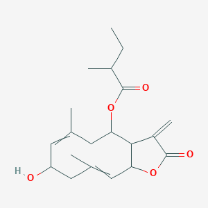 molecular formula C20H28O5 B593396 2alpha-Hydroxy-8beta-(2-methylbutyryloxy)costunolide CAS No. 128286-87-3