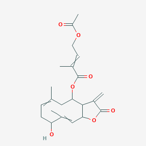 molecular formula C22H28O7 B593397 4E-去乙酰色素蓝烯 4'-O-乙酸酯 CAS No. 104736-09-6