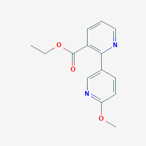 molecular formula C14H14N2O3 B5934006 ethyl 6'-methoxy-2,3'-bipyridine-3-carboxylate 