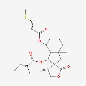 molecular formula C24H32O6S B593404 Bakkenolide IIIa CAS No. 915289-60-0