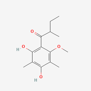 molecular formula C14H20O4 B593410 2,6-Dimethyl-3-O-methyl-4-(2-methylbutyryl)phloroglucinol CAS No. 97761-91-6