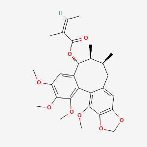 molecular formula C28H34O8 B593424 Angeloylgomisin O CAS No. 83864-69-1