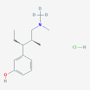 molecular formula C14H24ClNO B593436 Tapentadol-d3 (hydrochloride) (CRM) CAS No. 1435782-38-9