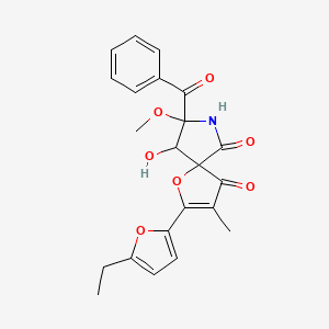 molecular formula C22H21NO7 B593440 Azaspirofuran A, FD 838 CAS No. 110341-78-1