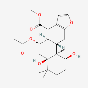 molecular formula C23H32O7 B593447 Caesalpine A CAS No. 1616757-59-5