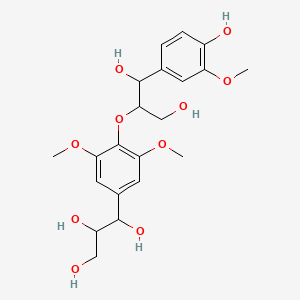 molecular formula C21H28O10 B593450 1-(4-{[1,3-二羟基-1-(4-羟基-3-甲氧基苯基)丙-2-基]氧基}-3,5-二甲氧基苯基)丙-1,2,3-三醇 CAS No. 1313434-74-0
