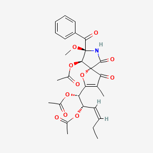 molecular formula C28H31NO11 B593459 三乙酰假紫杉醇 A CAS No. 77353-57-2