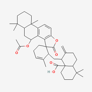 4-[(4-acetyloxy-2',6,6,9a-tetramethyl-2-oxospiro[4,5,5a,7,8,9-hexahydronaphtho[2,1-e][1]benzofuran-3,6'-cyclohex-2-ene]-1'-yl)methyl]-8,8-dimethyl-3-methylidene-2,4,5,6,7,8a-hexahydro-1H-naphthalene-4a-carboxylic acid