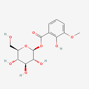 molecular formula C14H18O9 B593487 2-羟基-3-甲氧基苯甲酸葡萄糖酯 CAS No. 172377-87-6