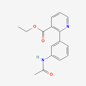 molecular formula C16H16N2O3 B5934955 ethyl 2-[3-(acetylamino)phenyl]nicotinate 