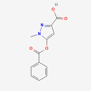 molecular formula C12H10N2O4 B593511 5-(Benzoyloxy)-1-methyl-1H-pyrazole-3-carboxylic acid CAS No. 131190-71-1
