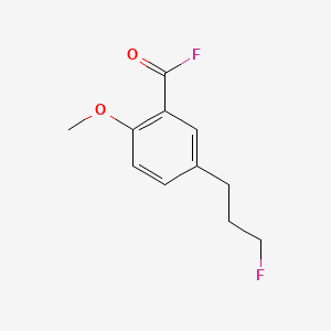 molecular formula C11H12F2O2 B593523 5-(3-Fluoropropyl)-2-methoxybenzoyl fluoride CAS No. 130161-11-4