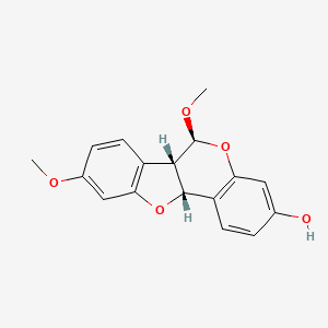 molecular formula C17H16O5 B593535 Sophoracarpan A CAS No. 1674359-82-0