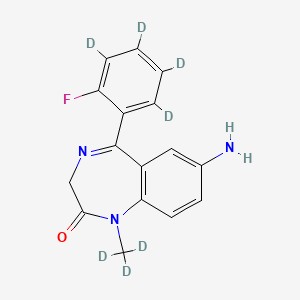 molecular formula C16H14FN3O B593538 7-Aminoflunitrazepam-D7 CAS No. 879894-27-6