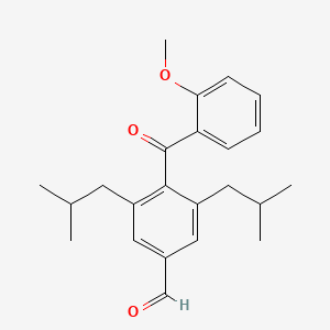 molecular formula C23H28O3 B593545 4-(2-Methoxybenzoyl)-3,5-bis(2-methylpropyl)benzaldehyde CAS No. 137600-70-5