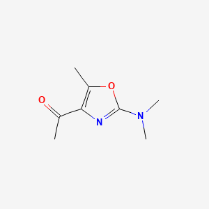 molecular formula C8H12N2O2 B593547 1-(2-(Dimethylamino)-5-methyloxazol-4-yl)ethanone CAS No. 138613-53-3
