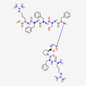 molecular formula C58H77N15O11 B593560 H-Arg-Phe-Pro-Gly-Phe-Ser-D-Phe-Phe-Arg-OH CAS No. 127634-28-0