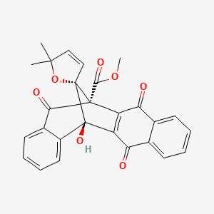 molecular formula C27H20O7 B593562 前茜草素 CAS No. 1667718-89-9