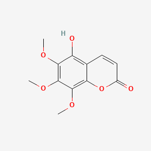 molecular formula C12H12O6 B593588 5-Hydroxy-6,7,8-trimethoxycoumarin CAS No. 1581248-32-9