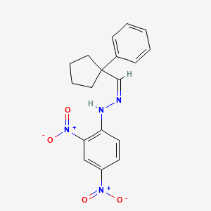 molecular formula C18H18N4O4 B593593 2,4-dinitro-N-[(Z)-(1-phenylcyclopentyl)methylideneamino]aniline CAS No. 1812-68-6