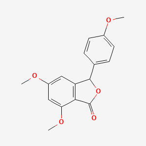 molecular formula C17H16O5 B593641 5,6-二甲氧基-5-甲氧基阿格拉拉酮 CAS No. 922169-96-8