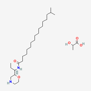 B593645 2-hydroxypropanoic acid;16-methyl-N-(1-morpholin-2-ylpropyl)heptadecanamide CAS No. 133651-38-4