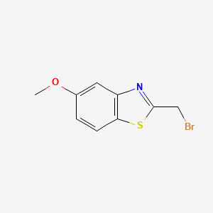 molecular formula C9H8BrNOS B593647 2-(Bromomethyl)-5-methoxy-1,3-benzothiazole CAS No. 131337-68-3