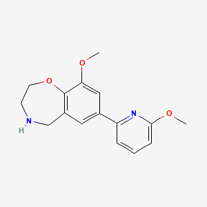 9-methoxy-7-(6-methoxypyridin-2-yl)-2,3,4,5-tetrahydro-1,4-benzoxazepine