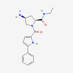 (4S)-4-amino-N-ethyl-1-[(5-phenyl-1H-pyrrol-2-yl)carbonyl]-L-prolinamide