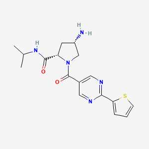 (4S)-4-amino-N-isopropyl-1-{[2-(2-thienyl)pyrimidin-5-yl]carbonyl}-L-prolinamide