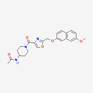 N-{1-[(2-{[(7-methoxy-2-naphthyl)oxy]methyl}-1,3-oxazol-4-yl)carbonyl]piperidin-4-yl}acetamide