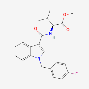 molecular formula C22H23FN2O3 B593691 N-[[1-[(4-fluorophenyl)methyl]-1H-indol-3-yl]carbonyl]-L-valine,methylester CAS No. 1971007-90-5
