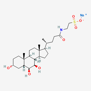 molecular formula C26H44NNaO7S B593702 牛磺酸-β-熊去氧胆酸（钠盐） CAS No. 145022-92-0