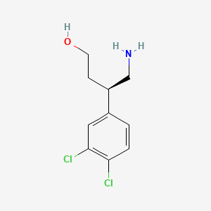 molecular formula C10H13Cl2NO B593709 (R)-4-Amino-3-(3,4-dichlorophenyl)butan-1-ol CAS No. 135936-36-6