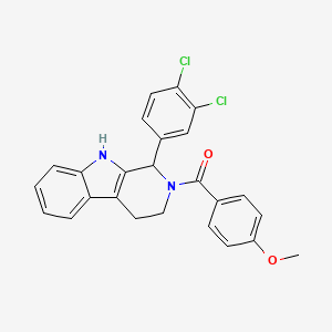 molecular formula C25H20Cl2N2O2 B593712 [1-(3,4-Dichlorophenyl)-1,3,4,9-tetrahydropyrido[3,4-b]indol-2-yl]-(4-methoxyphenyl)methanone CAS No. 1942919-63-2